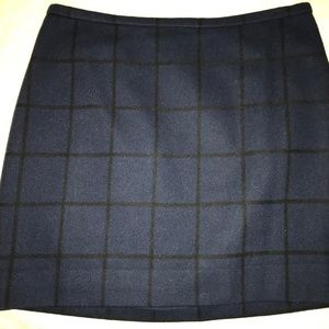 Madewell Blue and Black Plaid Mini Skirt